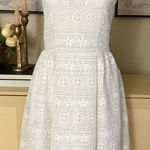 RED VALENTINO Crocheted Lace Mini Dress In White Size 40 Photo 0