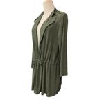 Chico's Traveler Women's Long Sleeve Cinch Waist Green Blazer Jacket Size Large Photo 3