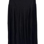 A New Day Black Pleated Midi A-Line Skirt Size 2 Photo 0