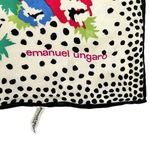Emanuel Ungaro Vintage Floral Polka-Dot Jacquard Silk Square Scarf Made in Italy Photo 2