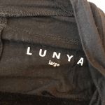 Lunya Womens Nightgown Long Sleeve V Neck Black L Size L Photo 2