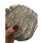 Nine West  Womens Silver Beaded Evening Bag Y2K Vintage Kiss Lock Purse Photo 3