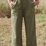 The Great  Sz 27 The Herringbone Trooper Slouchy Pants Army Green Photo 1
