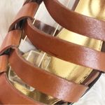 Ralph Lauren RALPH‎ LAUREN Langley Brown Leather Sandal Chunky Heel Strappy Classic Size 9 Photo 8