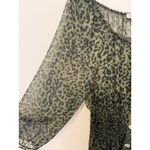 Figueroa & Flower Animal‎ Print Maxi Dress L Green Floral Cottage core Boho Slip Size L Photo 6