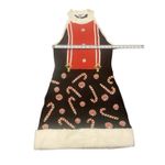 No Boundaries Women's (Jrs) Black Christmas Candy Cane Ugly Holiday Sweater Dress L (11-13) Photo 3
