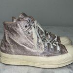 Converse Women’s Chuck Taylor All Star PINK Metallic Hi Top Sneakers US 7 Photo 0