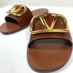 Valentino Garavani VLOGO Leather Slide Sandals Tan 36 6 NEW WS0M21HWS0CR Photo 10