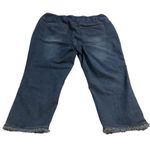Soft Surroundings Unisex Medium Wash Straight Leg Jeans Frayed Hem Zip Closure Blue Size M Photo 2