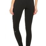Alo Yoga Alo High-Waist Extreme Ripped Warrior Leggings Black Edgy Hi-Rise Destroyed Pant Photo 6