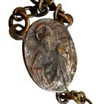 Faux pearl copper tone cross vintage rosary Photo 3