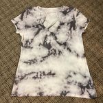 American Eagle White Gray Tie Dye Ribbed Short Sleeve Tee Size Small Photo 0