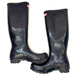 Hunter  Original Tall Glossy Navy Blue Rain Boots Tall Size 8 Photo 6