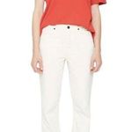 NWT Free People x Sandrine Rose Straight Leg Alps White Button Fly Jeans Sz 28 Photo 0