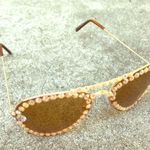 Nasty Gal Queens Reign Crystal Embellished Brown GD Sunnies Photo 3
