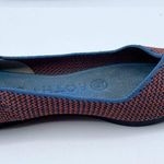 Rothy's Rothy’s The Point Flat Tangerine Tripe Stitch Blue Orange Woven Ballet Retired 5 Photo 10
