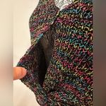 Jolie & Joy Twist Front Neon Speckle VNeck Sleeveless Knit Top Keyhole Black Size L Photo 10