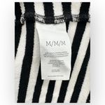 CAbi Black White Stripe Long Sleeve Front Pockets Open Front Cardigan Medium Photo 3