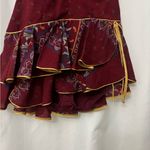 Elegant Burgundy Halter Dress with Ruffle Details Red Size 10 Photo 1
