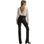 Pilcro Anthropologie Glasgow Faux Leather Skinny Pants Black Size 27 Photo 2