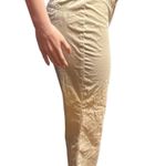 Banana Republic mid rise Tan Capri pants size 4/S Pre owned tan capri cropped pants with belt loops, two back pockets zipper, and hook closure. Dressy business, casual, stretchy slim straight trousers Photo 4