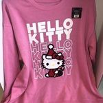 Sanrio Hello Kitty Christmas Pink Sweatshirt Adult Size MEDIUM NEW WITH TAG Felt Kitty Photo 0