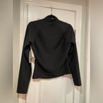 J.Crew NWT Size M Black Long Sleeve Half Zip Fitted Rash guard Classic Sculpt Photo 6