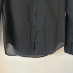 Everlane Oversized Cotton Button Down Shirt in Black Size 2 Photo 3