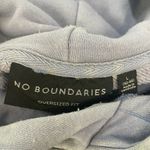 No Boundaries  Blue Hoodie Size large oversized heather pastel sweatshirt Photo 3