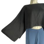 Henri Bendel 100% Cashmere Boatneck T Cape Sweater Black One Size Photo 4