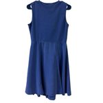 August Silk Vintage and Cotton Blue Button Front Sleeveless Midi Dress Womens 12 Photo 8