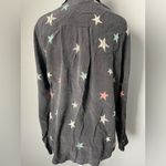 Rails  Kate 100% Silk Shirt: Black with Multi-Color Animal Stars Photo 4
