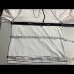 Loft ANN TAYLOR , White with black trim, women’s hooded sweatshirt, Size Large Photo 3