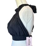 Missguided #67 NWT  Crop Tie Halter Top In Black Photo 1