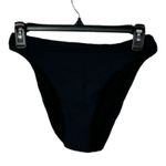 J.Crew  Black Ribbed High-Rise Cheeky Bikini Bottom NWT Size Small Photo 5