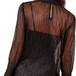 Sugar Lips  Women's Lurex Smocked Neck Top Photo 1