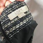 Loft Petites Tweed Mini Skirt Double Front Patch Pockets Sparkly 8P Black White Photo 3