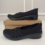 Bzees  Rosie Shoes Womens 10 Black Fabric Slip On Casual Comfort Wedge Shoes Photo 1