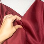 Alfred Sung NWT Burgundy Red Faux Wrap Cocktail Dress Size 8 Photo 6