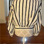 ZARA  Navy and White Striped Blazer Photo 2