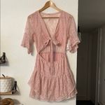 Free People NWT Lala Pink Lace Mini Dress Size Small Photo 2