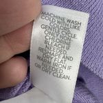 J Jill Cardigan Womens 2X Organic Cotton Lavender Preppy Coquette Cottage Work Purple Photo 5