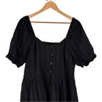 Disturbia Marcia Broderie Midaxi Dress in Black size 16 Puff Sleeve NWT Cotton Photo 3