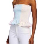 Petersyn New  Smocked Ruffle Tube Top Marianna Tutti Photo 2