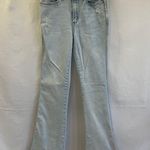 And Now This Womens Jeans Size 27 Light Wash Slide Ankle Slit Flare Raw Hem Blue Photo 0