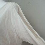 Free People  Cream Tied Cold Shoulder Asymmetrical Mini Shirt Dress Women M Boho Photo 3