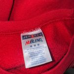 Jerzees NuBlend Red Reindeer Christmas Holiday Sweatshirt Medium Ugly Sweater Photo 5