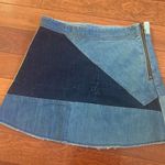 ZARA | Denim Patchwork Blue Jean Skirt Medium Photo 0