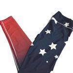 WAVE LIFE Women XS AMERICAN LEGGINGS and SPORT BRA SET STARS GRADIENT EFFECT Red Photo 1