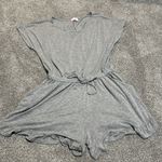Pink Lily  Gray‎ Ruffle Short Romper size small Photo 0